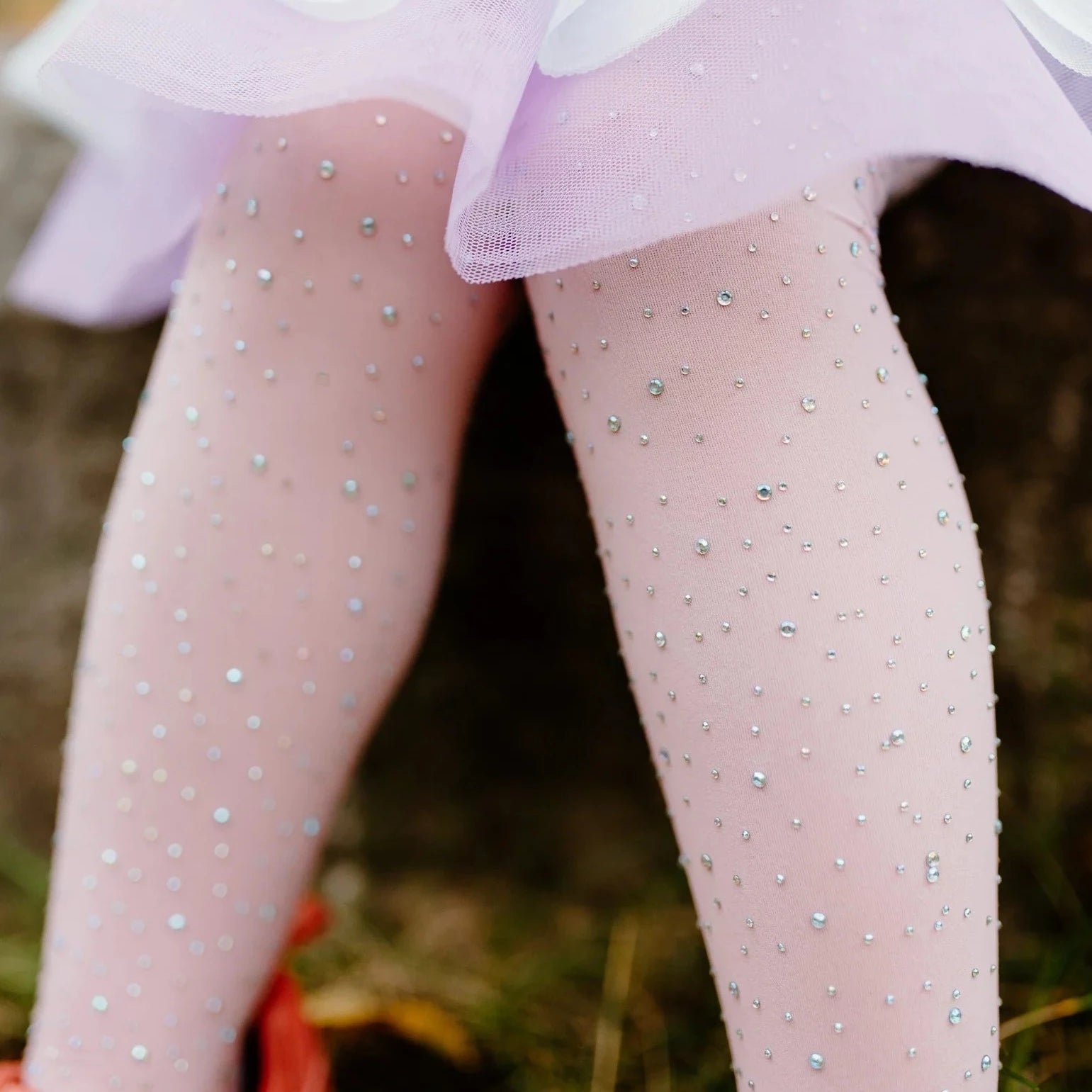 Sparkly Tights with Glittery Polka Dot Ombre Design