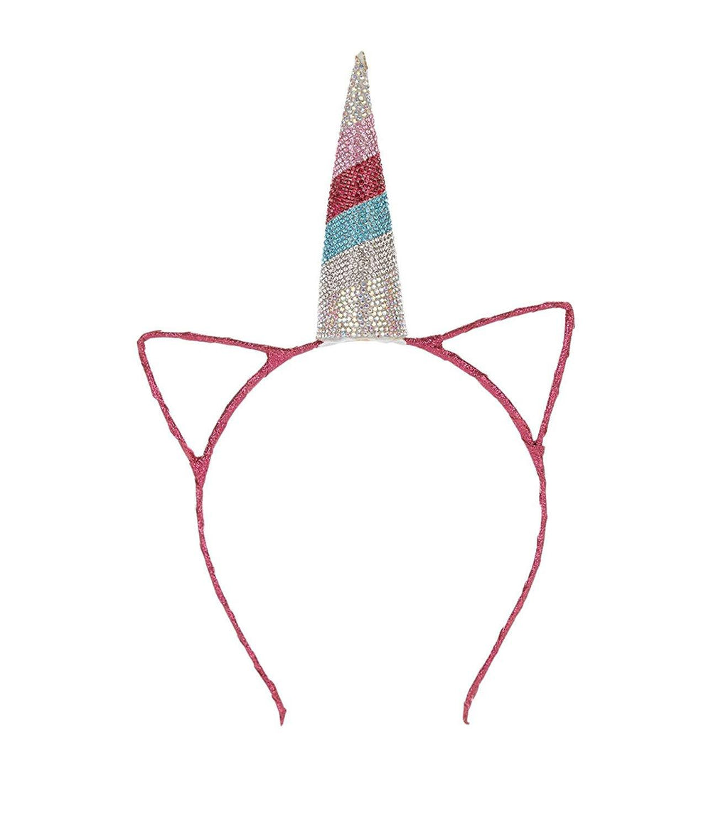 Pink Crystal Unicorn Horn Headband by Bari Lynn